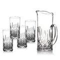 Denby Crystal Pitcher & 4 Crystal Hiball Glasses